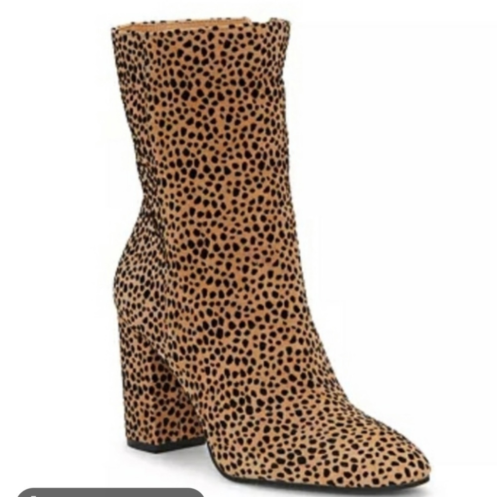 Jessica Simpson animal print booties
